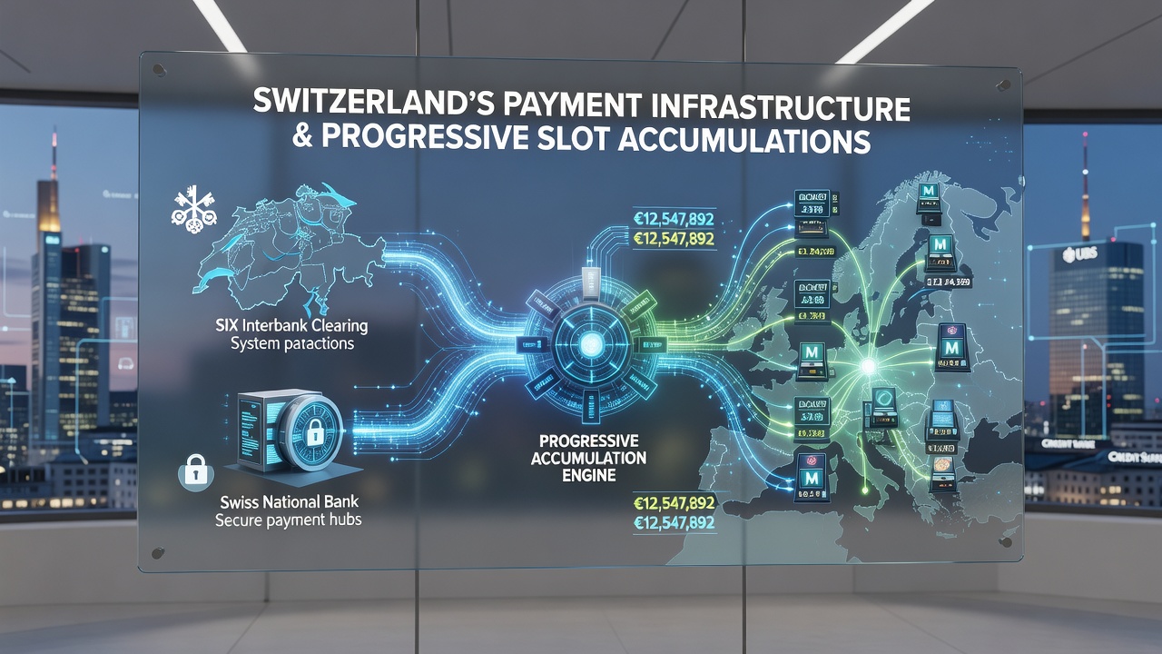 Mobile device displaying progressive slot accumulation metrics connected to Swiss banking infrastructure